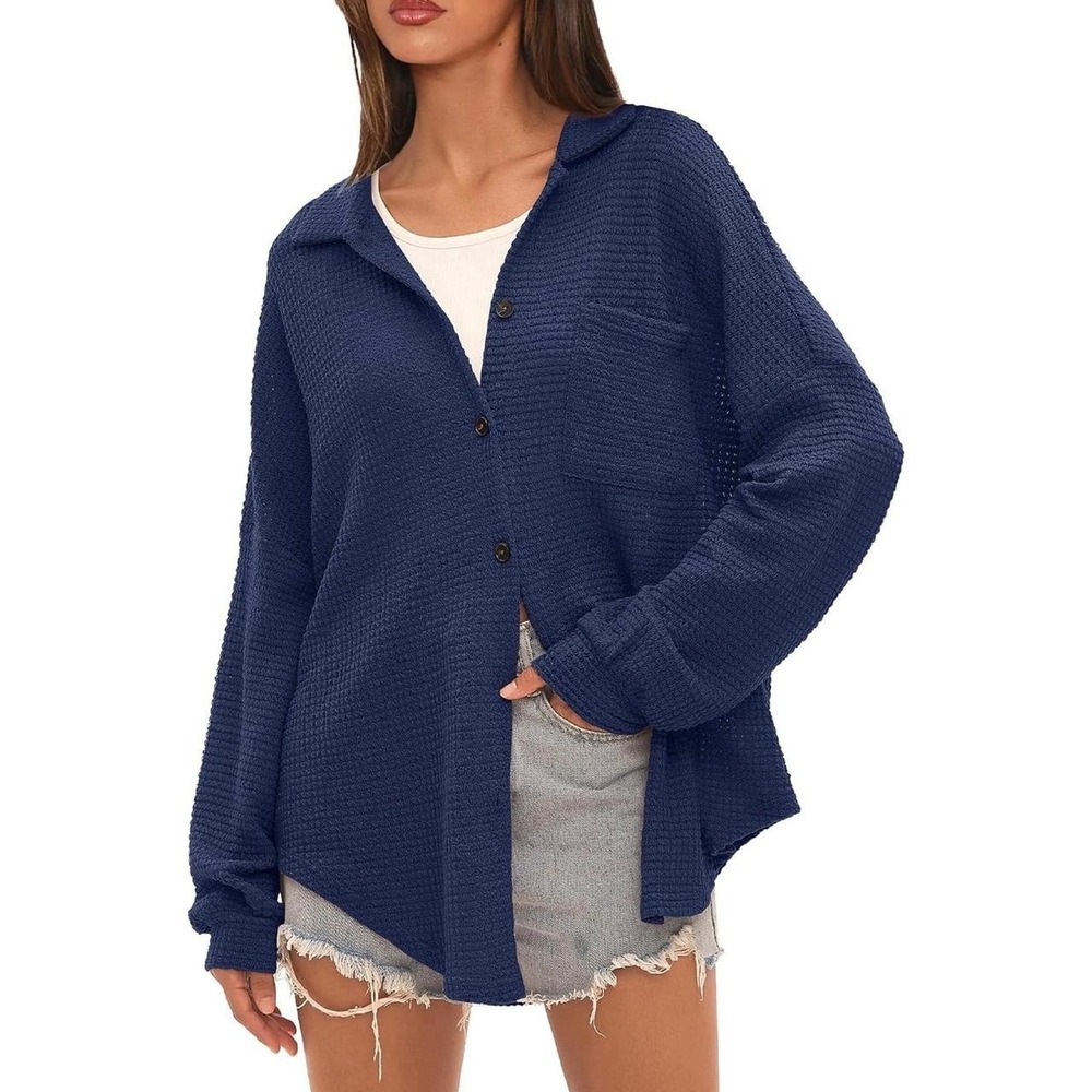 Waffle knit Blouse XXL